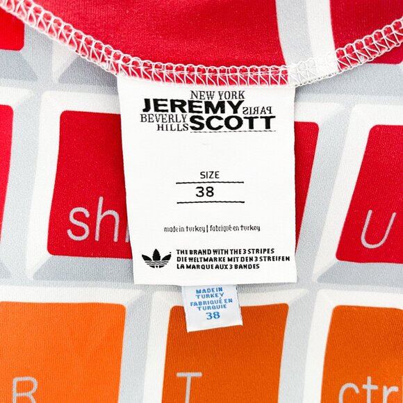 Jeremy Scott x Adidas Keyboard Maxi Dress Rainbow Multicolor - Picture 14 of 16